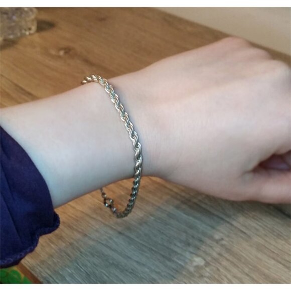 Sterling Silver 925 Classic Timeless Style Chain Bracelet - Unisex - Picture 2 of 3